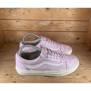 Van's Mens 6 Womens 7 Nude Pink Leather Old School Ultra Cush Shoes 500664
